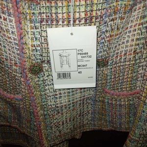 Chanel over the shoulder jacket multi colors size 40